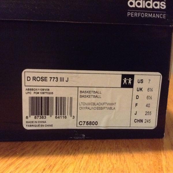 Adidas D Rose basketball sneakers- size 7