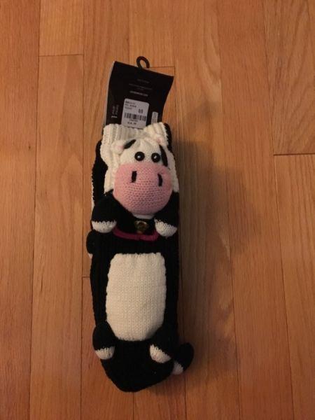 Cow Anti-Slip Socks (New With Tags)