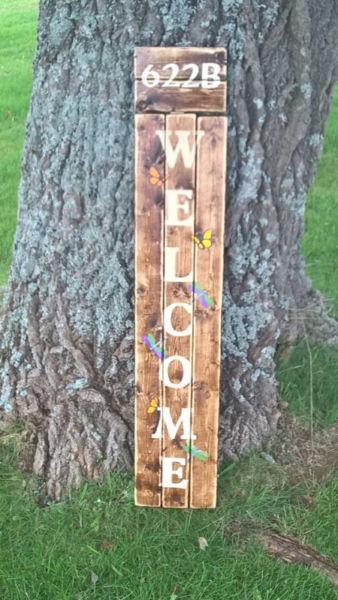 Handcrafted Wooden Welcome Signs