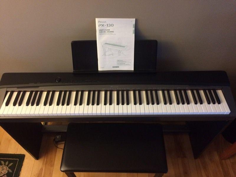 Casio PRIVIA PX-130 Keyboard and Stand