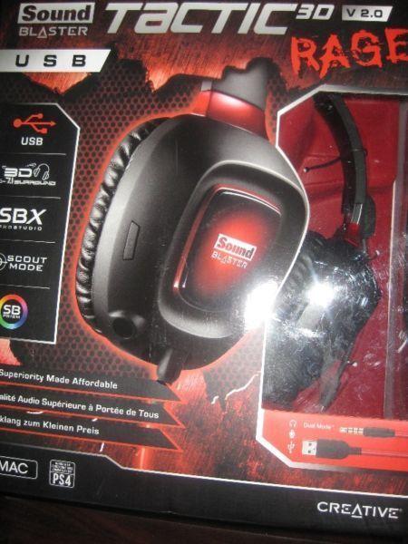 Creative Tactic3D Rage Wireless v2.0 Gaming Headset. PS4. NEW