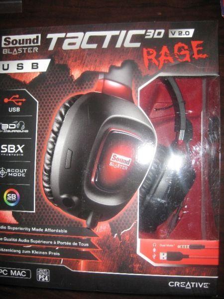Creative Tactic3D Rage Wireless v2.0 Gaming Headset. PS4. NEW