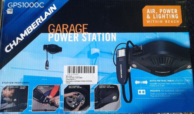 Garage Power Station, Air compressor, light NEW IN BOX