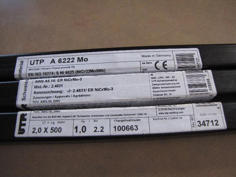 attention welders and welding equip supplier, TIG rods for sale