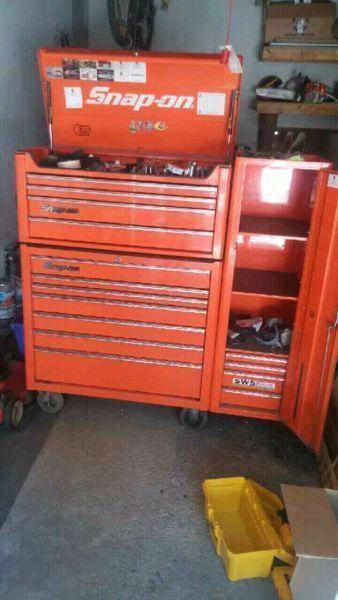 Large orange snap on tool box