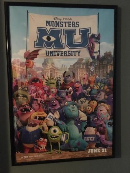 Framed Monsters University Poster