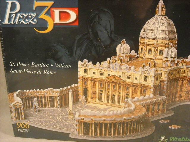RARE- Wrebbit 3D puzzle-St Peter's Basilica, Vatican-complete