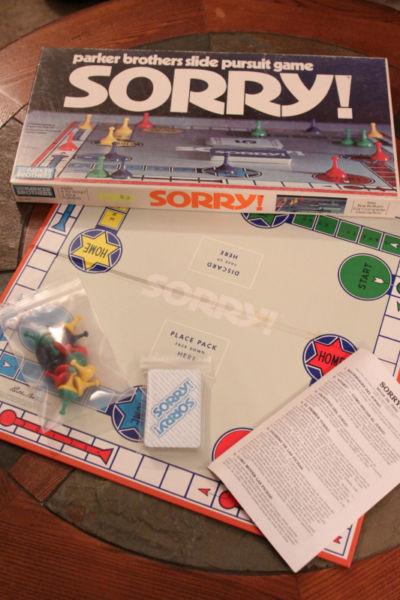 Vintage Sorry board game-1972-complete, excellent condition