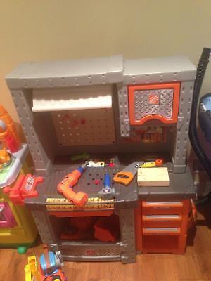 Home Depot Kids Work Bench with Tools and extras