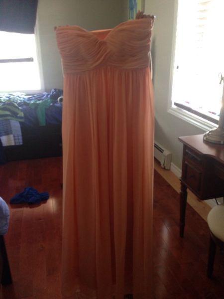 Beautiful peach bridesmaid dress