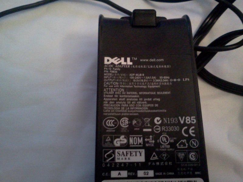 Chargeur laptop Dell neuf