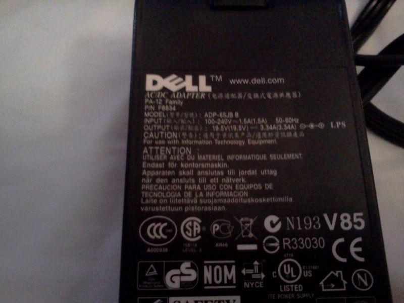 Chargeur laptop Dell neuf