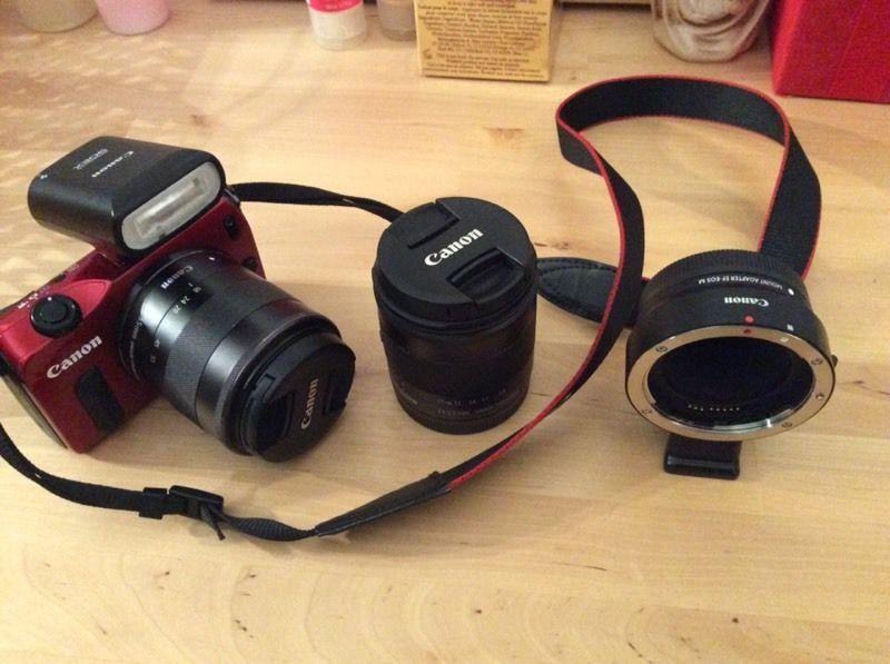 Canon EOS M1 with 2 lenses and mount