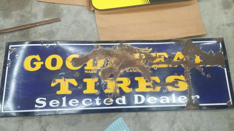 Very Old Good Year Tire Selected Dealer Sign