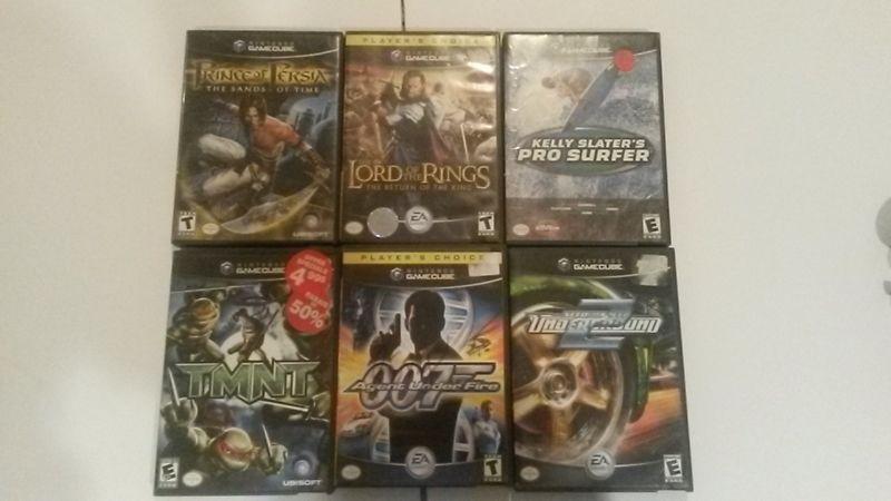 Nintendo GameCube with 6 games and 4 controllers + more