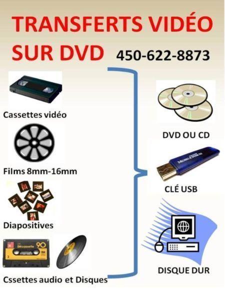 Transferts video sur dvd