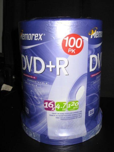 Memorex DVD plus R 16x Paquet 4.7GB 100 120 minutes Valeur de