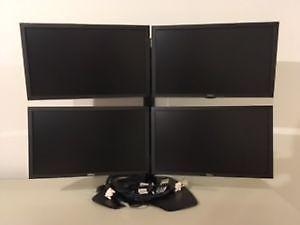 4 Monitor Dell Flat Panel 22' + Chief Quad Monitor Table Stand