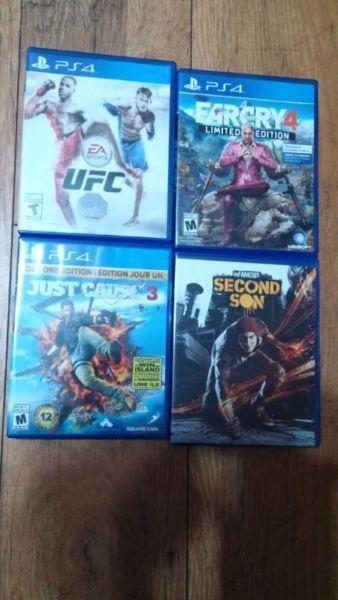 Ps4 games for sale (farcry 4, just cause 3 and more)