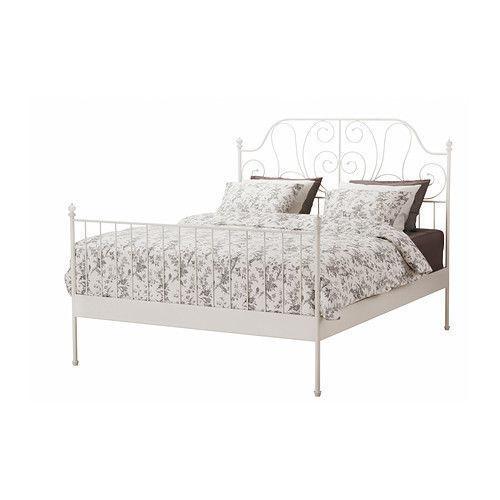LEIRVIK Ikea double bed frame with mattress ($150)
