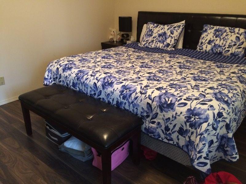 Saskatoon- Moving sale! King size mattress set+ metal frame