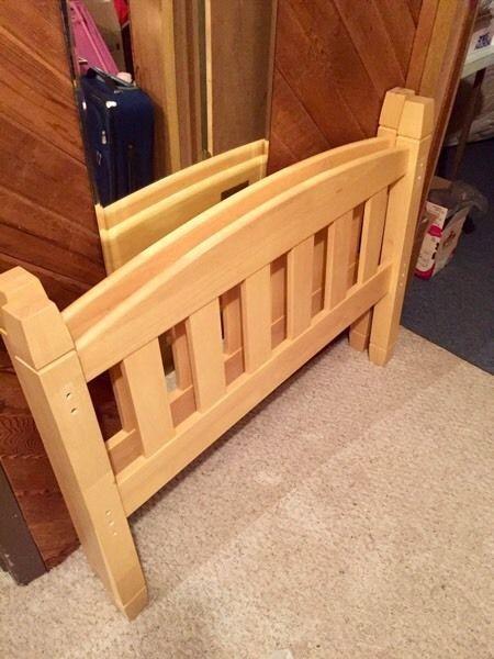 Single Bed With Wood Frame