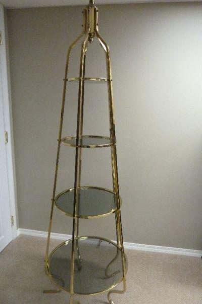 Brass tiered ornament stand