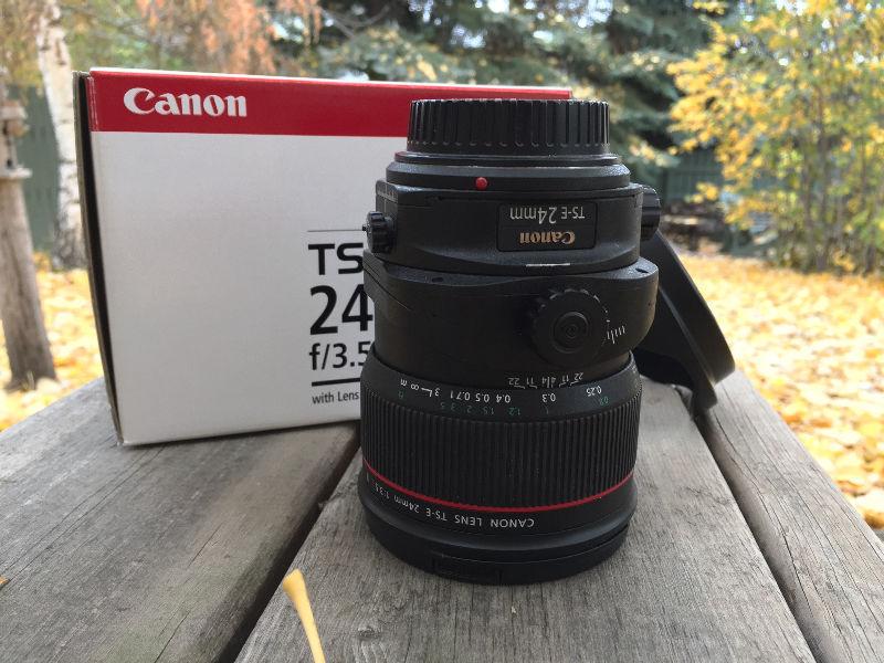 Canon tilt shift lens TSE-24 f3.5 L II