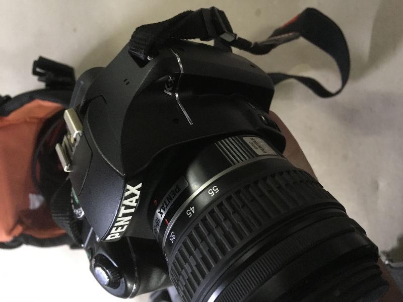Pentax DSLR K-x Camera with 18-55 Lens w/Case