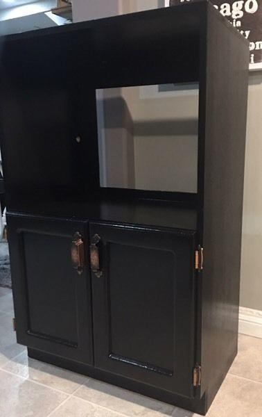 Kitchen Microwave Stand Storage Black