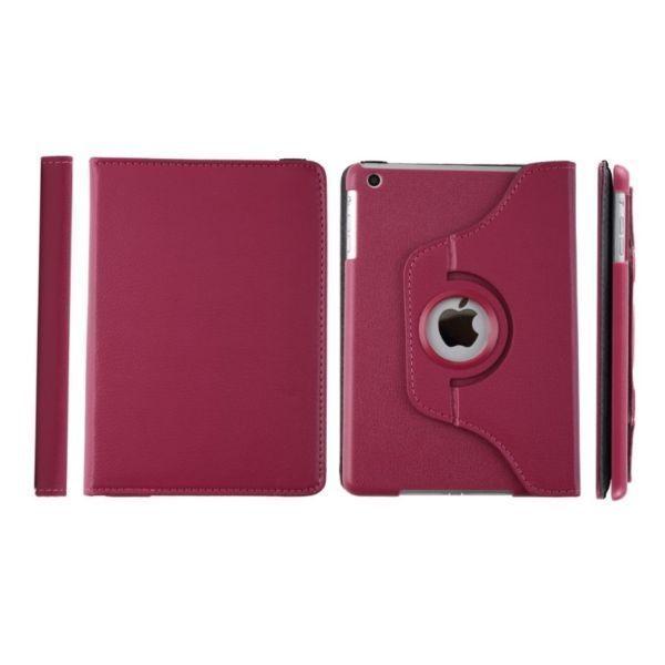RED ROSE 360 ROTATING PU LEATHER CASE COVER FOR IPAD MINI 1,2, 3