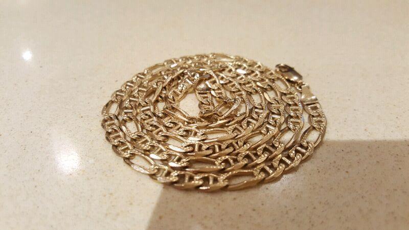 10k solid gold men's chain