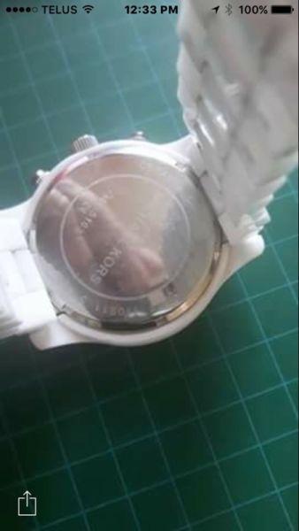Michael kors ceramic white chronograph watch