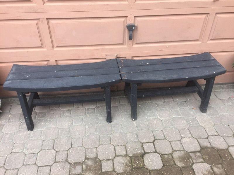 Black Outdoor Benches (Price Is For Both)