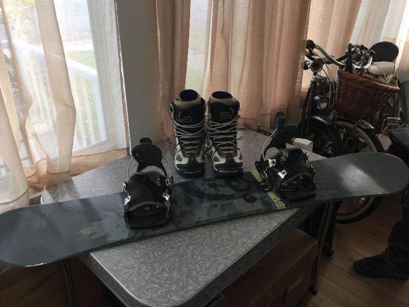 Snowboard, Boots and Bindings