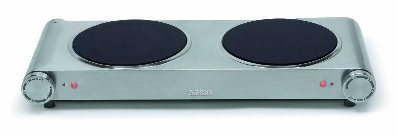 Brand New Salton Stainless Double Burner Infrared Cooking Range