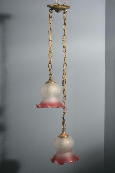 BEAUTIFUL DUAL HANGING ANTIQUE LIGHTS SWAGS