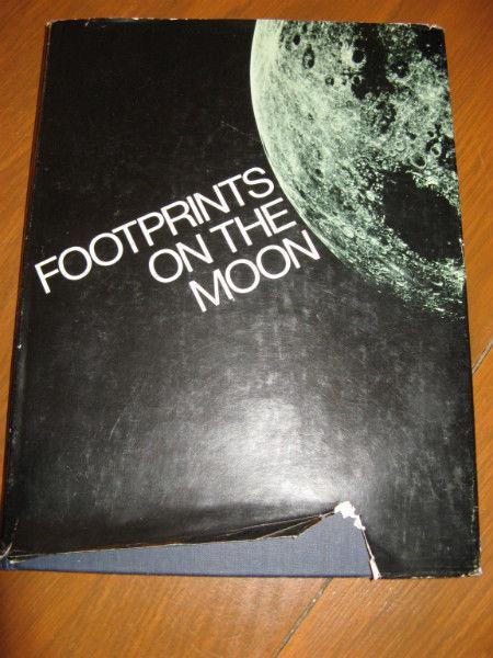 FOOTPRINTS ON THE MOON 1969 HARDCOVER BY JOHN BARBOUR