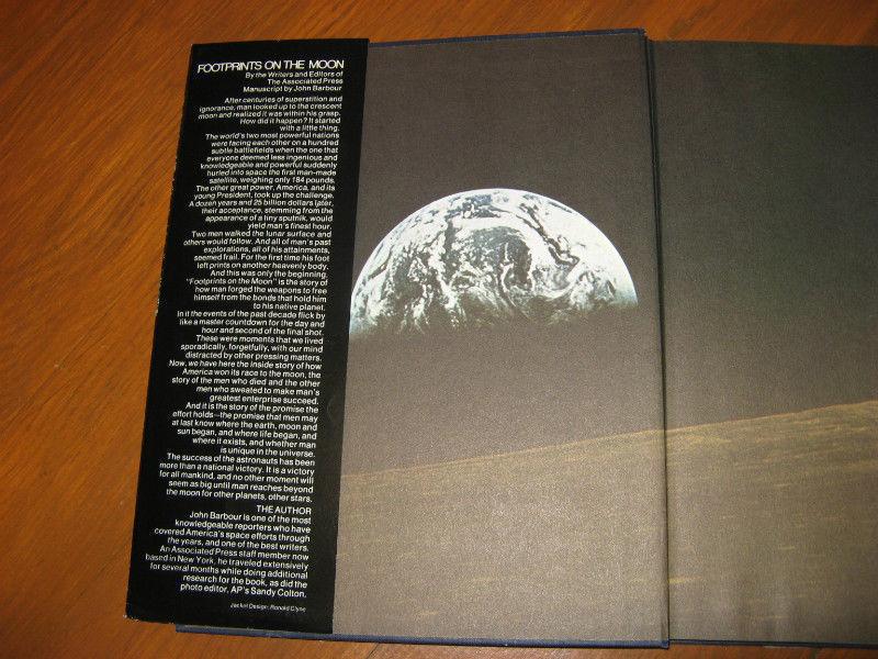FOOTPRINTS ON THE MOON 1969 HARDCOVER BY JOHN BARBOUR