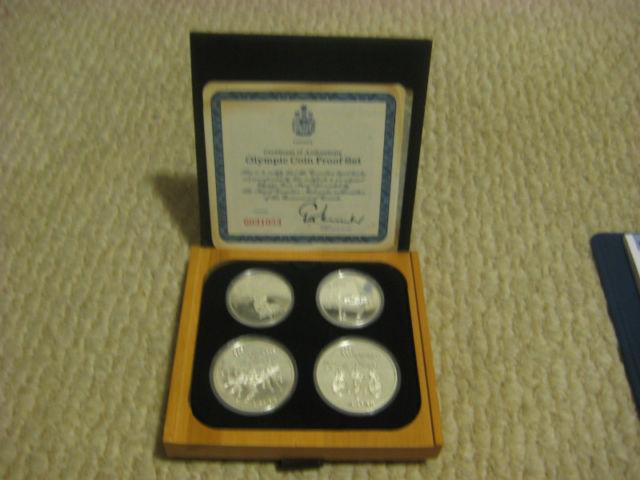 OLYMPIC COIN 'S SILVER SET , COMES WITH BOX FOR SALE