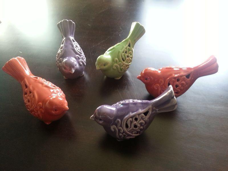 Bird Lovers - Colorful clutch of bird figurines