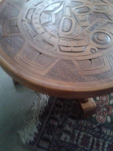 Native Indian Handcarved Coffee Table