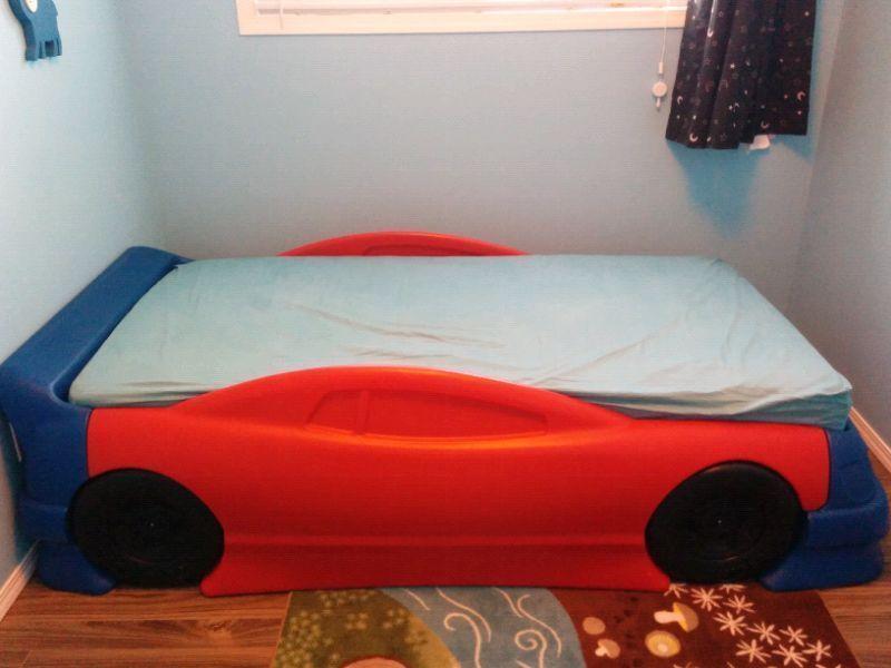 Step 2 race car toddler to twin bed