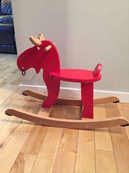Wooden Rocking Moose! Great Christmas gift!!