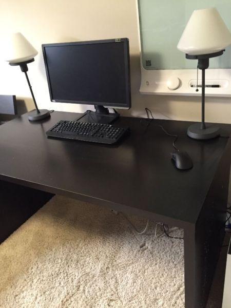 Ikea dark brown desk