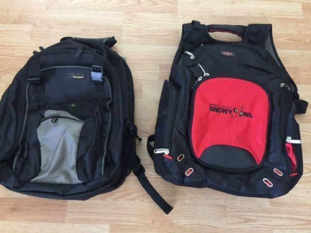 Two Heavy Duty Backpack. Targus and Swiss