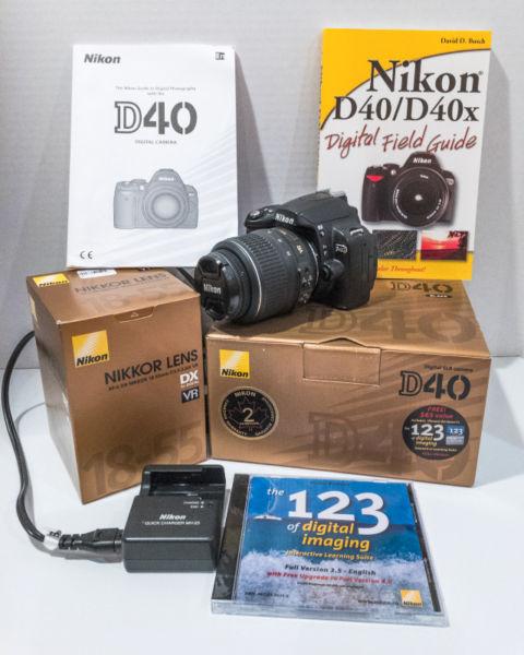Nikon D40 c/w 18 - 55mm kit lens