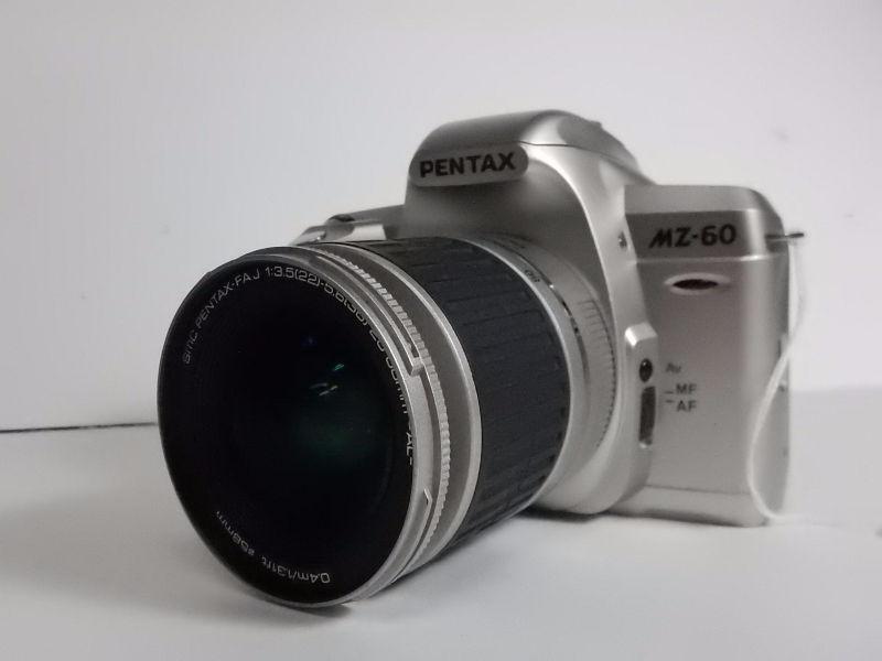 Pentax MZ-60 35mm SLR camera with the works