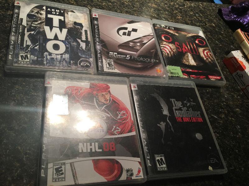 5 play station 3 games