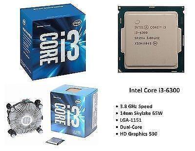 Intel Core i3-6300 3.8GHz Dual Core w/ 4 Threads 4MB Cache